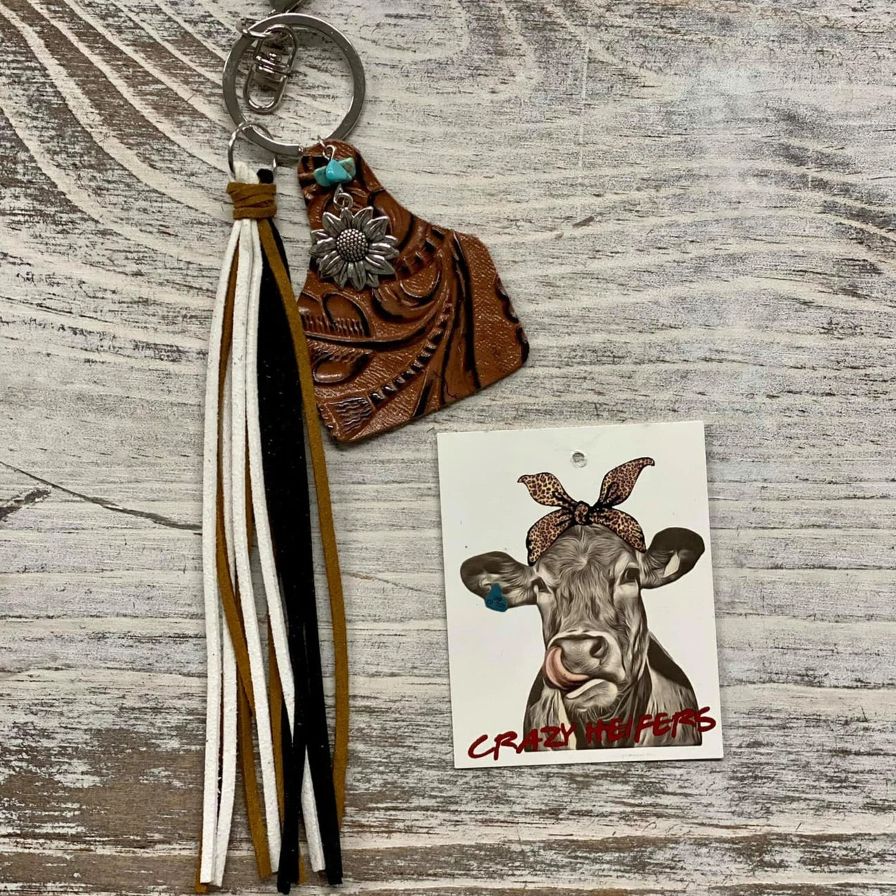 Cow Tag Keychain